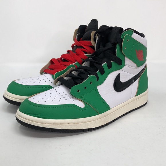 Nike Women’s Air Jordan 1 High OG Retro DB4612-300 Lucky Green Sneakers - Size 8 - Picture 8 of 15